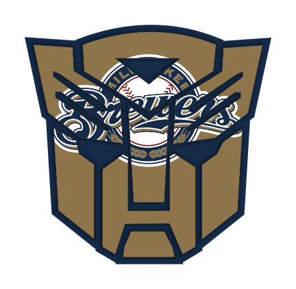 Autobots Milwaukee Brewers logo vinyl decal